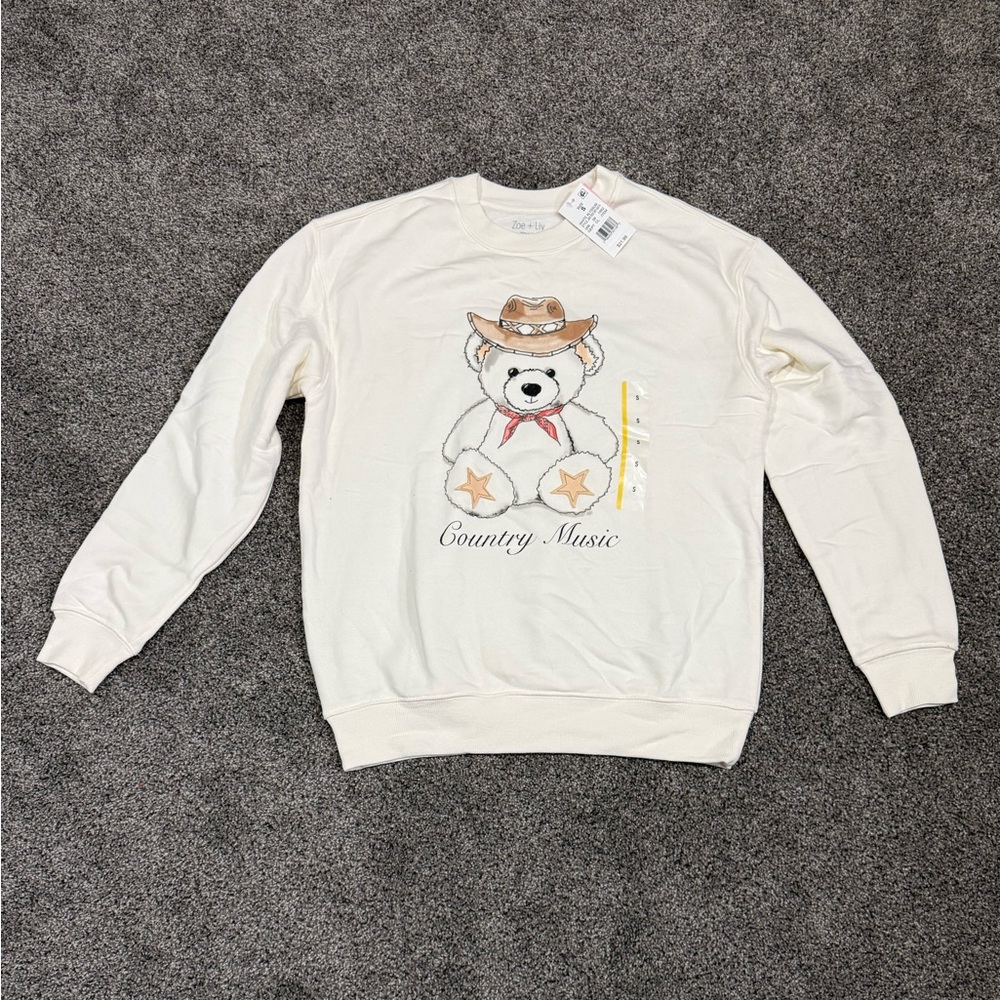 Zoe + Liv Country Music Teddy Sweatshirt -Small